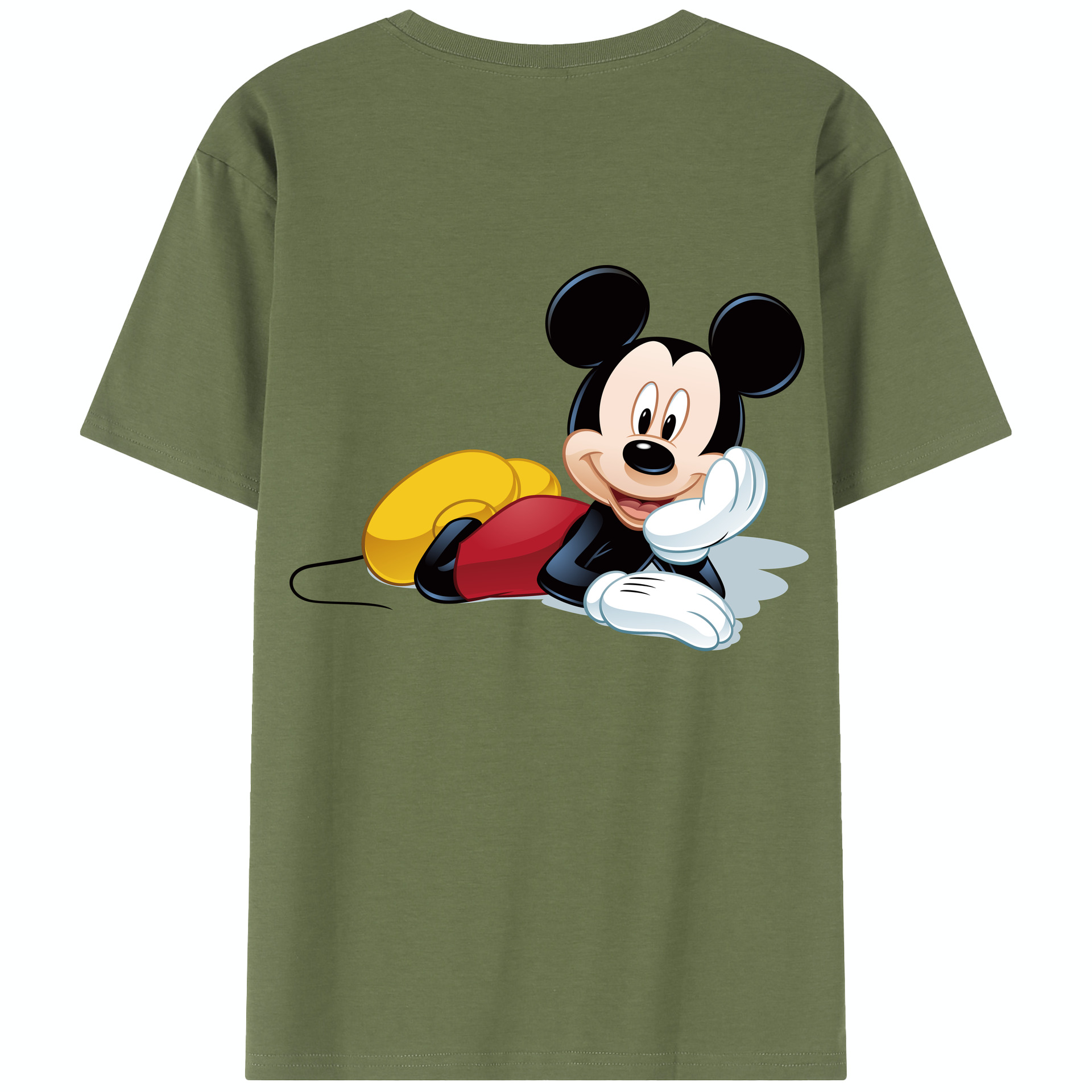 （画像用） ミッキーマウス Mickey Mouse 綿100％半袖Tシャツ（背面プリント）